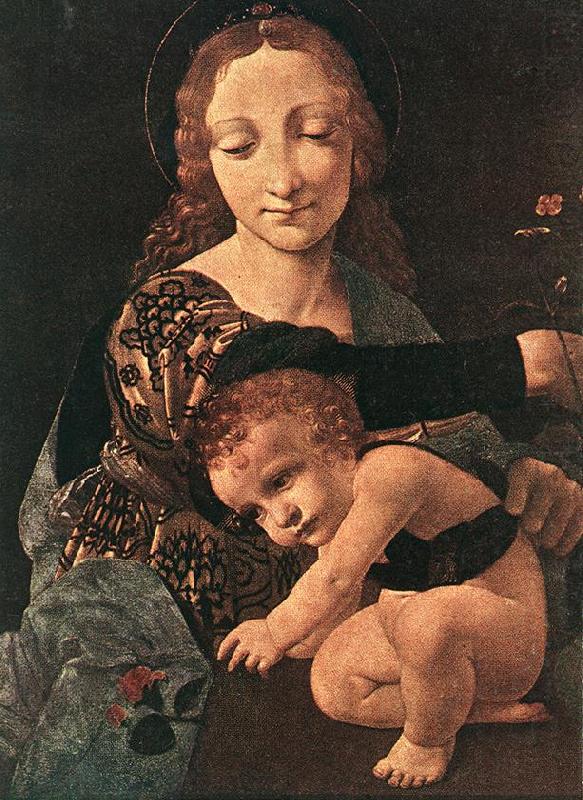 BOLTRAFFIO, Giovanni Antonio Virgin and Child with a Flower Vase (detail) china oil painting image